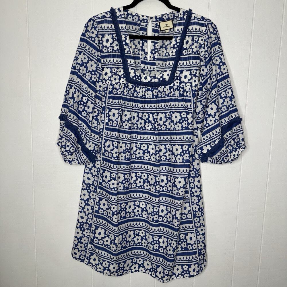 Tuckernuck Blue and White Floral Mini Dress